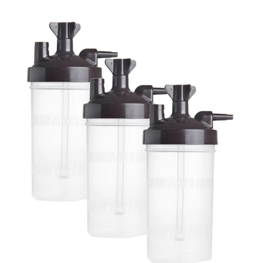 Paquete de 3 Vasos borboteador para Concentrador de Oxígeno - Mercado CPAP México. Distribuidor Oficial ResMed.